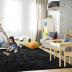 TWINNIS Super Soft Shaggy Rugs Fluffy Carpets, 4x5.9 Feet, Indoor Modern Plush Area Rugs for Living Room Bedroom Kids Room Nursery Home Decor, Upgrade Anti-skid Rectangular Fuzzy Rug, Black