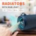 Portable Bluetooth Speaker, IPX7 Waterproof Wireless Bluetooth Speaker, Bassboom Technology, 25W Loud Stereo Sound, LED Light with TWS Pairing, 16H Playtime for Home and Outdoor -Blue