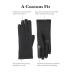 isotoner womens Womenâ€™s Spandex Cold Weather Stretch With Warm Fleece Lining Gloves, Black Heather, One Size US
