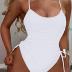 Viottiset Women's Ruched High Cut One Piece Swimsuit Tummy Control Bathing Suit Monokini