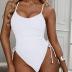 Viottiset Women's Ruched High Cut One Piece Swimsuit Tummy Control Bathing Suit Monokini