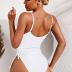 Viottiset Women's Ruched High Cut One Piece Swimsuit Tummy Control Bathing Suit Monokini