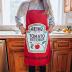 Heinz Tomato Ketchup Cooking Apron | BBQ Grilling And Cooking Essentials | Serving Chef Apron With Long Ties | Home Kitchen Gift Ideas | One Size Fits Most Adults