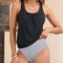 Yonique Women Two Piece Tankini Blouson Swimsuit Bathing Suits Racerback Swim Tank Tops with Bottoms Tummy Control Swimwear