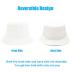Sydbecs Bucket Hat for Women Men, Reversible Cotton Summer Sun Beach Cap Solid Color Style
