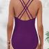 One Piece Swimsuits for Women Tummy Control Bathing Suits Sexy Criss Cross Back Swimwear