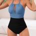 B2prity Women's Slimming One Piece Swimsuits Tummy Control Bathing Suit Halter Swimwear for Big Busted Curvy Woman