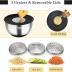 Wildone Mixing Bowls with Airtight Lids, 22 PCS Stainless Steel Nesting Bowls, with 3 Grater Attachments, Scale Marks & Non-Slip Bottom, Size 5, 4, 3, 2,1.5, 0.63QT, Ideal for Mixing & Prepping