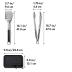 OXO Good Grips Grilling, 3pc Set - Tongs, Turner and Tool Rest, Black