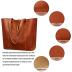 S-ZONE Vintage Genuine Leather Tote Bag for Women Large Shoulder Purse Handbag