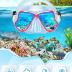 Zenoplige Mask Fins Snorkel Set, Snorkeling Gear for Adults, Panoramic View Snorkel Mask Anti-Fog, Adjustable Dive Flippers, Dry Top Snorkel and Travel Bag, Scuba Gear for Swimming Snorkeling Diving