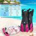 Zenoplige Mask Fins Snorkel Set, Snorkeling Gear for Adults, Panoramic View Snorkel Mask Anti-Fog, Adjustable Dive Flippers, Dry Top Snorkel and Travel Bag, Scuba Gear for Swimming Snorkeling Diving