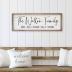 Personalized Framed Wooden Family Name Sign (6" x 18", Weathered Grey Frame, White Background)