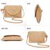 Dailyacc Straw Shoulder Bag For Women Woven Purse Beach Envelope Clutch Straws Wallet