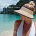 Joywant Sun Visor Hats for Women, Women's Summer Ponytail Foldable Straw Beach Hat with UPF 50+