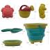 Beach Toys for Kids - Sand Toys Set includes Collapsible Sand Bucket Shovel and Sand Rake Toys for Beach 12 PCS, Sandbox Toys Sandcastle Building Kit with Waterproof Net (A)