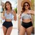 Tankini Swimsuits for Women Plus Size Tummy Control Bathing Suit Two Piece Top High Waisted Bikini Bottom Swimwear Set