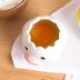 LuoCoCo Cute Egg Separator, Ceramics Vomiting Chicken Egg Yolk White Separator, Practical Household Small Egg Filter Splitter, Kitchen Gadget Baking Assistant Tool, Dishwasher Safe (Yellow)