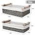 DUOER Storage Basket Wicker Baskets for Organizing Storage Bins for Countertop Toilet Paper Storage Basket for Toilet Tank Top (Set of 2,Grey)