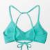 CUPSHE Bikini Top for Women Bathing Suit Criss Cross Self Tie Spaghetti Straps V Neck