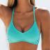 CUPSHE Bikini Top for Women Bathing Suit Criss Cross Self Tie Spaghetti Straps V Neck