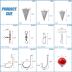 Saltwater Fishing Gear, 131pcs Saltwater Surf Fishing Tackle Kit Include Saltwater Fishing Lures Fishing Rigs Pyramid Sinker Fishing Hooks Leader Swivel Spoons Lures Fishing Accessories