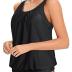 Yonique Womens Blouson Tankini Top No Bottom Loose Fit Swim Top Modest Tank Top