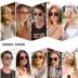 SOJOS Classic Square Sunglasses for Women Men with Spring Hinge Sunnies SJ1137