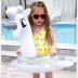 Toddler Pool Floats, Kids Adult Inflatable Float Raft with Handle, Water Swim Beach Floaties Toys Party Supplies, Baby Swimming Ring for 2-8 Years Old Kid