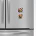 Smile Art Design Upload 2 Images Custom Magnet Glossy Metal Print with Your Photos 2 Piece Set Square Fridge Magnet Personalized Photo Collage Picture Photo Gifts Wedding Gift Kitchen Decoration