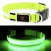 LED Dog Collar- Light up Dog Collars, LED Collar Waterproof, Adjustable Flashing Dog Collar, Rechargeable Dog Collar Visiblity & Safety for Your Dogs (Green, Large)