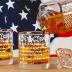 Whiskey Decanter Engraved We The People American Flag Decanter Set with 2 Glasses for Liquor Scotch Bourbon or Wine, Father's Day Patriotic Gift