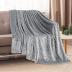 TOONOW Fleece Blanket Super Soft Cozy Throw Blanket 50" x 60", Lightweight Fuzzy Comfy Textured Flannel Blanket Warm Plush Throw Blankets for Couch, Sofa, Bed, Light Grey
