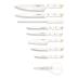 Farberware 15-Piece Triple Riveted Knife Block Set, High Carbon-Stainless Steel Kitchen Knives, Razor-Sharp Knife Set with Wood Block, White and Gold