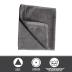 Monogrammed Towels Fingertip, Personalized Gift, 11 x 18 Inches - Set of 2- Silver Embroidered Towel - Extra Absorbent 100% Cotton- Soft Velour Finish - For Bathroom/ Kitchen/ Spa- Initial R (Gray)