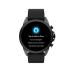 Fossil Men's Gen 6 44mm Stainless Steel and Silicone Touchscreen Smart Watch, Color: Black (Model: FTW4061V)