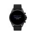 Fossil Men's Gen 6 44mm Stainless Steel and Silicone Touchscreen Smart Watch, Color: Black (Model: FTW4061V)