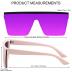 LYZOIT Square Oversized Sunglasses for Women Men Big Flat Top Fashion Shield Large UV Protection Rimless Shades