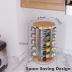 Revolving Spice Rack Set with 20 Spice Jars, Kitchen Spice Tower Organizer for Countertop or Cabinet -- Carousel Storage Includes 386 Spice Labels -- Desktop Rotating Seasoning Organizer