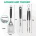HAUSHOF Large Grill Accessories Heavy Duty BBQ Set Gifts for Men/Women - Premium Stainless Steel Spatula, Fork & Tongs (16.5/16/16.5 in.), Barbecue Utensils Tool Kit Gift for Grilling Lover Outdoor