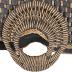 QZUnique Hand-woven Straw Bag Women Summer Beach Handbag Purse Retro Rattan Tote Clutch Travel Bag with Wood Round Top Handle