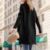 LILLUSORY Sweaters for Women Turtleneck Oversized Cashmere 2024 Pullover Long Mock Batwing Tunic Trendy Clearance Clothes Black