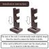 ChampWe Wizard Wand Display Stand Wooden Magic Wands Holder 3 Tiered for Collection Brown