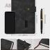 Black A5 Lined Leather Journal Notebook,Personalized Hardcover Journal Set with Pen & Gift Box,100Pages 100gsm Thick Ruled Paper Daily Diary for Men Women School,Travel,Business,Work,Home Writing