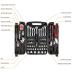 TLGREEN 95 Piece Tool Set, Tool Kit, Mechanics Tool Set, Fathers Day Gifts, Portable Toolbox with Adjustable Wrench Pliers Socket Bits, with Plastic Toolbox, for House Apartment Garage (Red)