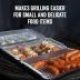Yukon Glory™ BBQ 'N SERVE Grill Basket Set - Includes 3 Grilling Baskets & Clip-on Handle - Revolutionary Patent Pending Grill to Table Design Perfect Grill Pan For Grilling Fish Veggies & Meats