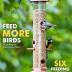 iBorn Metal Bird Feeders Brushed Copper Wild Bird Feeder for Outdoors Hanging All Metal Brushed Copper Finishing 14 Inch 6 Port(Seed is not Included)