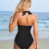 SUUKSESS Women Sexy Tummy Control One Piece Swimsuits Halter Push Up Bathing Suits