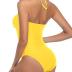 Tempt Me Women Sexy Cutout One Piece Swimsuits Tummy Control High Waisted Halter Front Tie Knot Bathing Suit