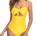 Tempt Me Women Sexy Cutout One Piece Swimsuits Tummy Control High Waisted Halter Front Tie Knot Bathing Suit